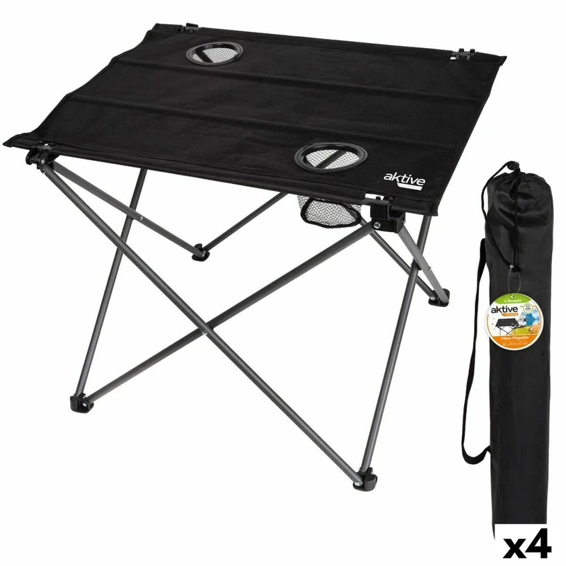 BigBuy Productos Deportivos Aktive Folding Table, Black, Standard