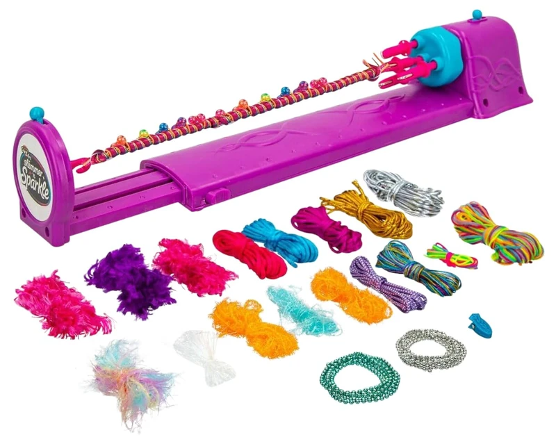 Cra-Z Kit Creación de Pulseras Art Shimmer N Sparkle Make Your Bracelet 3 Unidades, one Size, Non-Precious Metal, No Gemstone