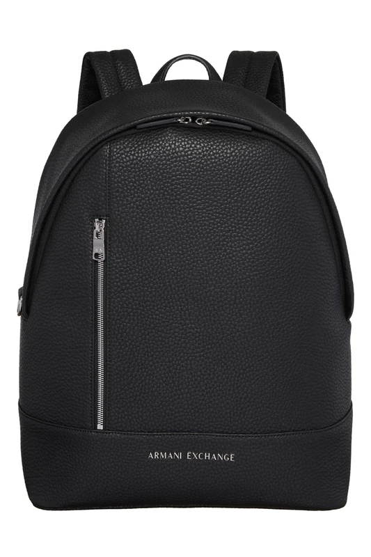 Armani Exchange Men's Pebble Backpack, Black, Large