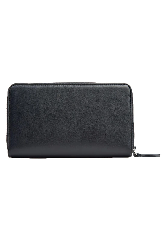Armani Exchange Women's Melrose Embossed Logo Bi-Fold Wallet, Black, One Size
