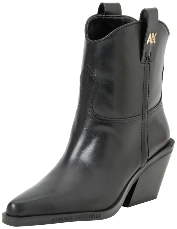 Armani Exchange Women's Ampero Ankle Boots, black, 8.5 UK - Image 1