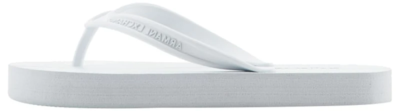 Armani Exchange Women's Cooper, Essential, Printed Logo Flip-Flop, Op. White+ Black, 37 EU, Op White Black, 5 UK