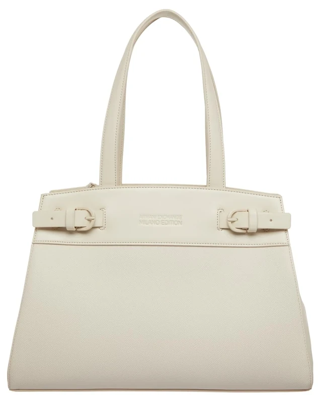 Armani Exchange Women's Cross Gender, Capsule Milano, Double Buckle Tote L, Dusty Ground, Dusty Ground, One Size