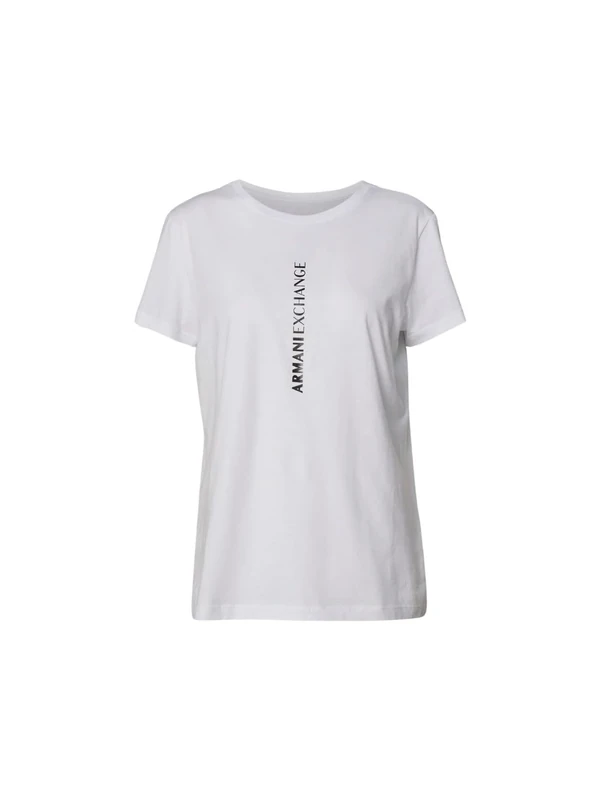 Armani Exchange Girl's Route 66, Front Logo T-Shirt, White, XS, White, XS