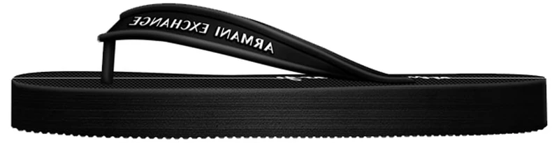 Armani Exchange Women's Cooper, Essential, Printed Logo Flip-Flop, Black+ Op. White, EU 36, Black Op White, 4 UK - Image 1
