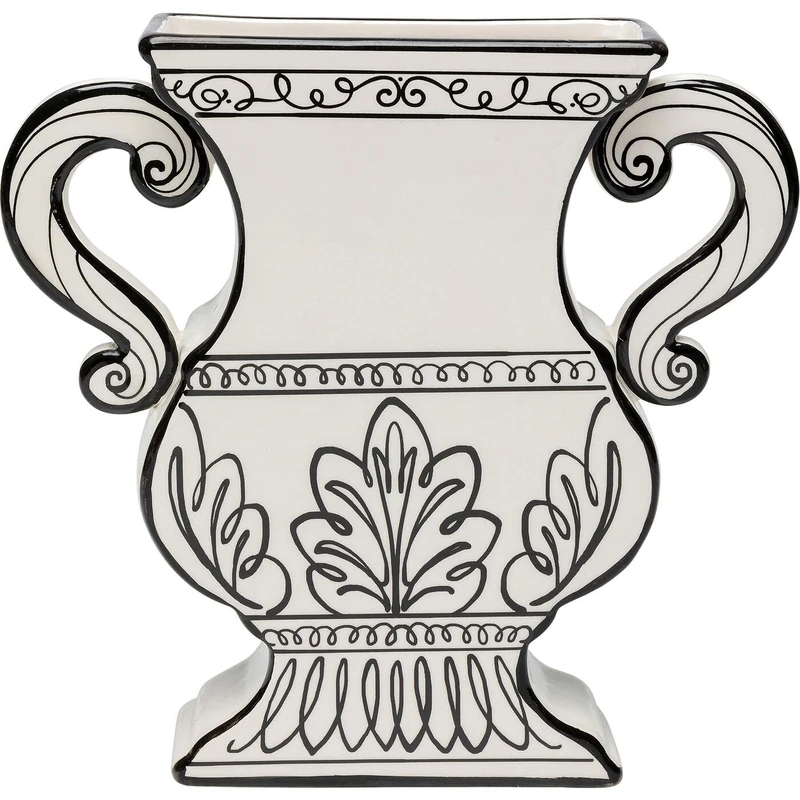Kare Design Vase Favola, Black, height 23cm, Flower vase, Ceramic vase, Home decor, Ceramic, Modern, Home design, Interior, Decoration, Home trend, Gift, Table decor, Wall decor, Living room - Image 1