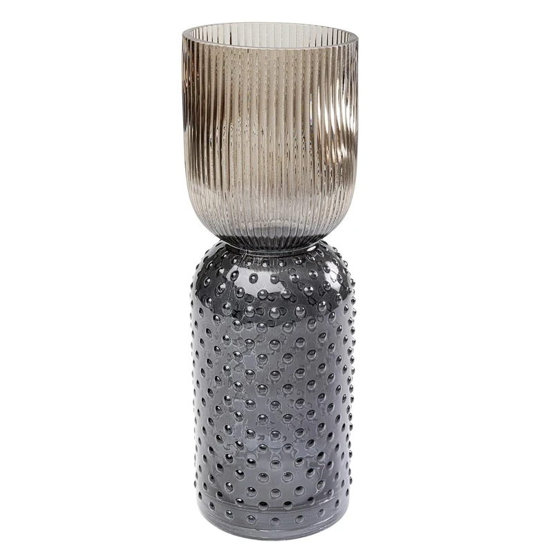 Kare Marvelous Duo Design Vase, Brown/Grey, Flower Vase, Decorative Vase, Vessel for Flowers, Table Vase, 38 cm