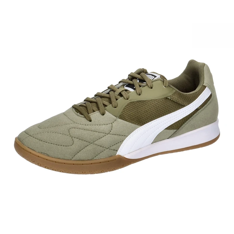PUMA Mens King Top IC Indoor Football Boots Olive/White 9.5 (44)