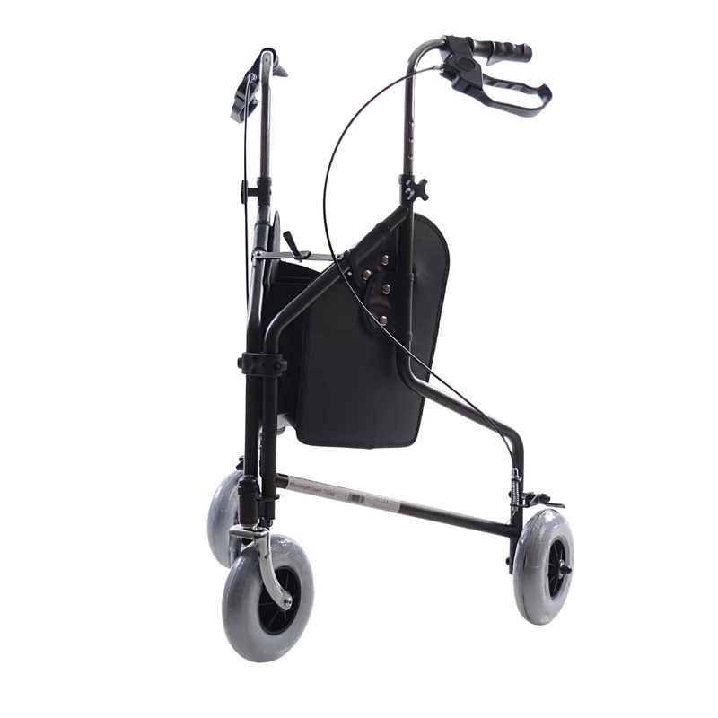 Reliance Medical Muve 3-Wheel Rollator Walker - Folding, Lightweight, with Built-in Bag, Ideal for Elderly and Disabled Mobility Support