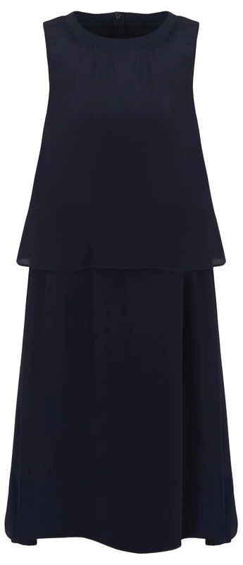 Armani Exchange Women's Light, Balza, Zip On Back, Round Neck Cocktail Dress, Blue, 14, Blueberry, XXXL