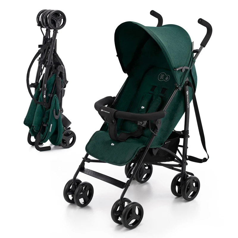 Kinderkraft TIK Lightweight Stroller - Green Travel Buggy