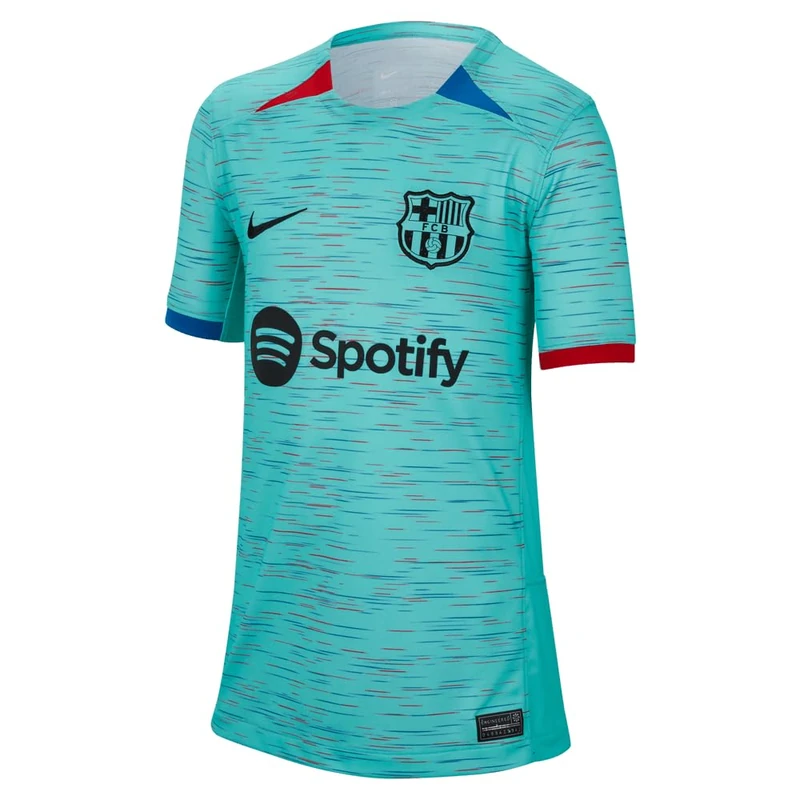 NIKE Unisex Season 2023/2024 Official Third Stadium T-Shirt, Light Aqua/Royal Blue/Black, S EU