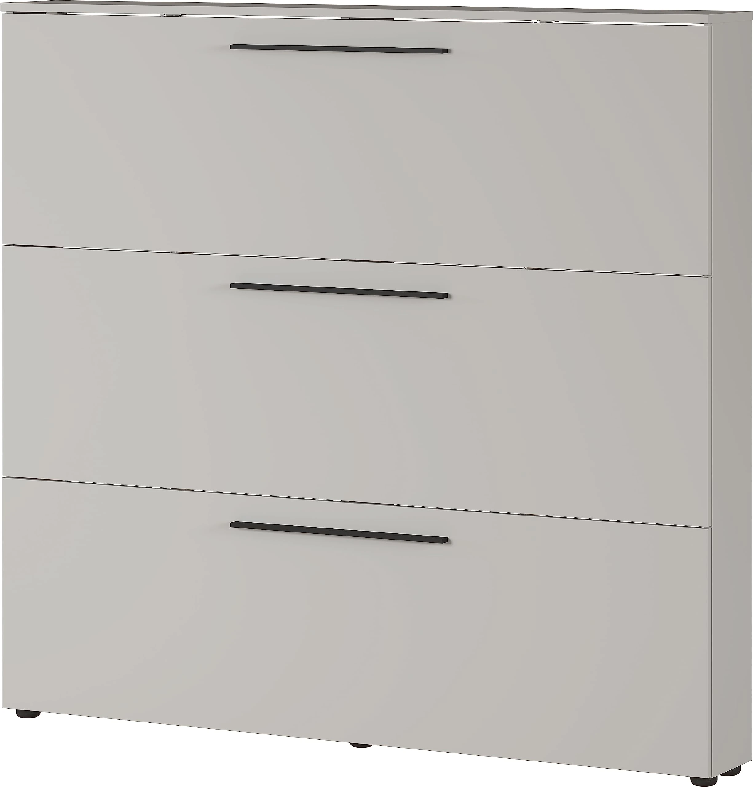 Germania shoe rack 2578-572 GW-Utah, in cashmere, with space for 18 pairs of shoes, shallow depth, ideal for narrow corridors, 140 x 129 x 19 cm (WxHxD)