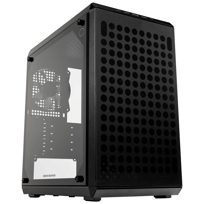 Cooler Master MasterBox Q300L V2 - mATX Mini-Tower Case, 1 x 120mm Pre-Installed Rear Fan, Tempered Glass Panel, Clean Routing, Multiple Thermal Options & USB 3.2 Gen 2x2 Type-C 20GB/s