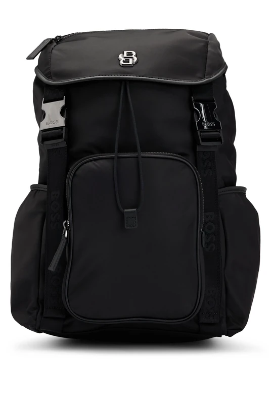 BOSS Mens B Icon Matte-Twill Double Monogram Backpack
