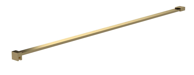 Hudson Reed FIX080 Brushed Brass Wetroom Screens Straight Wetroom Screen Support Bar, 1202mm, Brushed Brass
