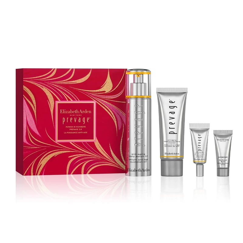 Elizabeth Arden POWER IN NUMBERS Prevage 2.0 Anti-Aging Daily Serum 4-piece Gift Set (Worth £241.35), anti-aging skincare gifting, for women