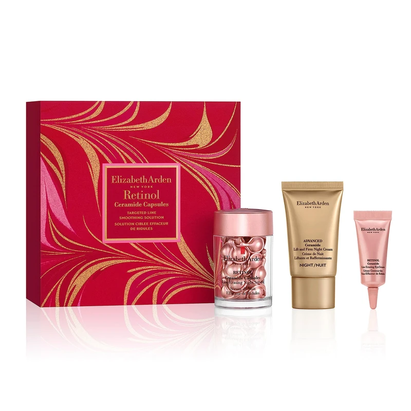 Elizabeth Arden TARGETED LINE SMOOTHING SOLUTION Retinol Ceramide Capsules 30-piece Gift Set (Worth £87.33), anti-aging skincare gifting, for women