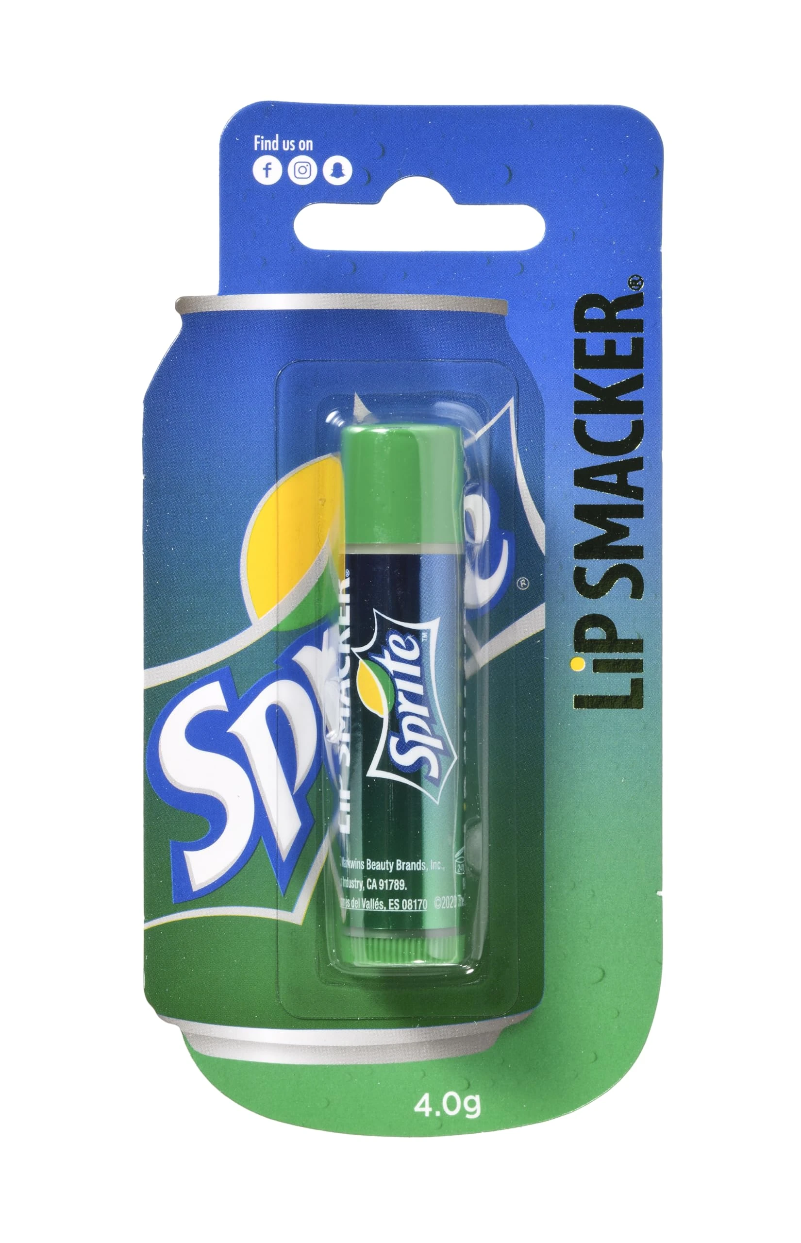 Lip Smacker Coca Cola Collection, Sprite Flavoured Lip Balm Inspired by Coca-Cola, Moisturizing and Refreshing, Single Blister Pack