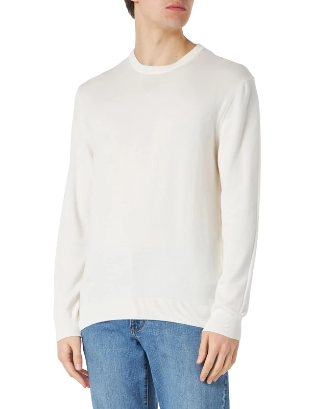 United Colors of Benetton Men's Jumper, Cream 0z3, L - Image 1