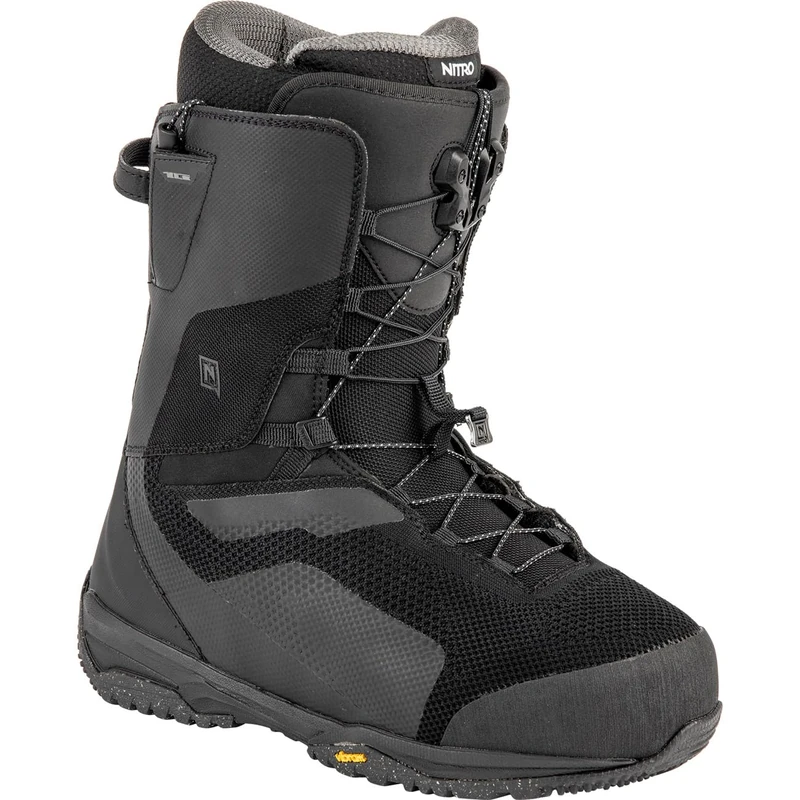 Nitro Men's Skylab TLS '23 Splitboard Boot All Mountain Freeride Premium Speed Lacing System Boat Snowboard Boot, True Black, MP 28.5 // EU 43 1/3 // US 10.5