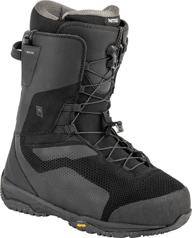 Nitro Men's Skylab TLS '23 Splitboard Boot All Mountain Freeride Premium Speed Lacing System Boat Snowboard Boot, True Black, MP 26.0 // EU 40 // US 8