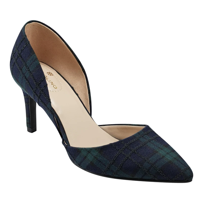 Bandolino Women's Grenow Pump, Navy Plaid 403, 4.5 UK