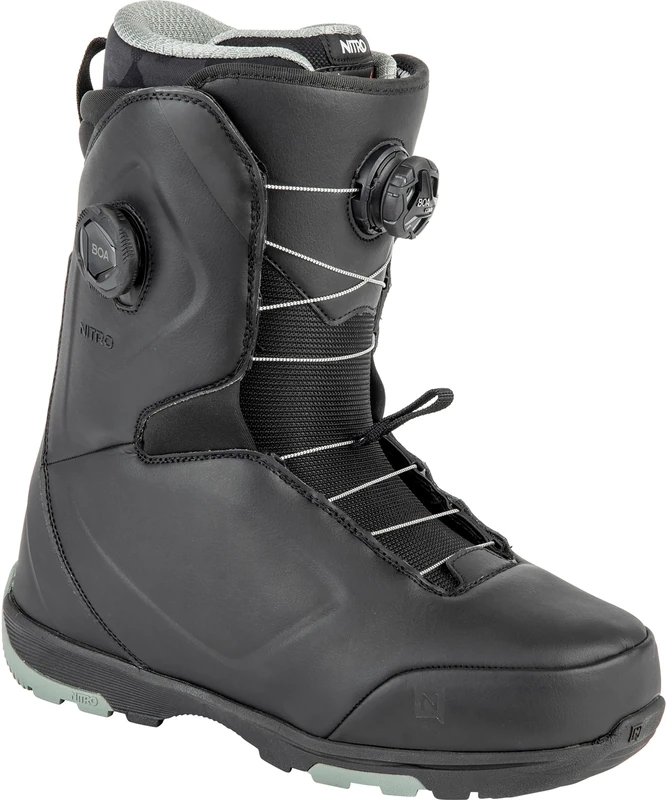 Nitro Men's Club BOA Dual All Mountain Freeride Freestyle Quick Lacing System Boat Snowboard Boot Black MP 28.5 // EU 43 1/3 // US 10.5
