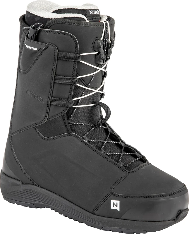 Nitro Men's Anthem TLS All Mountain Freeride Freestyle Speed Lacing System Boat Snowboard Boot Black MP 26.0 // EU 40 // US 8