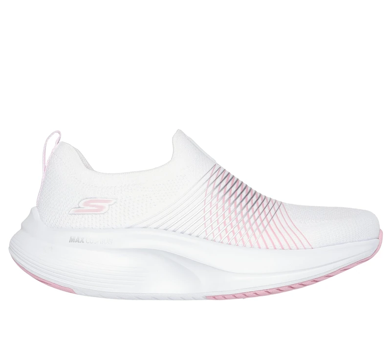 Skechers Engineered Knit Slip On W Haptic Pr Walking Shoes White/Pink 6 UK