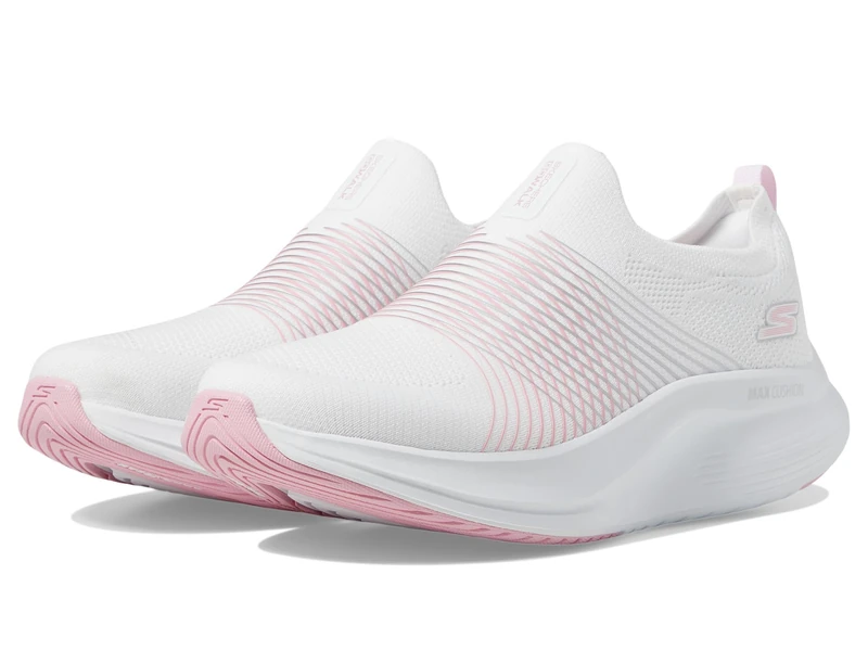 Skechers Women's Go Walk Max Walker Sally Sneaker, White/Pink, 9 UK