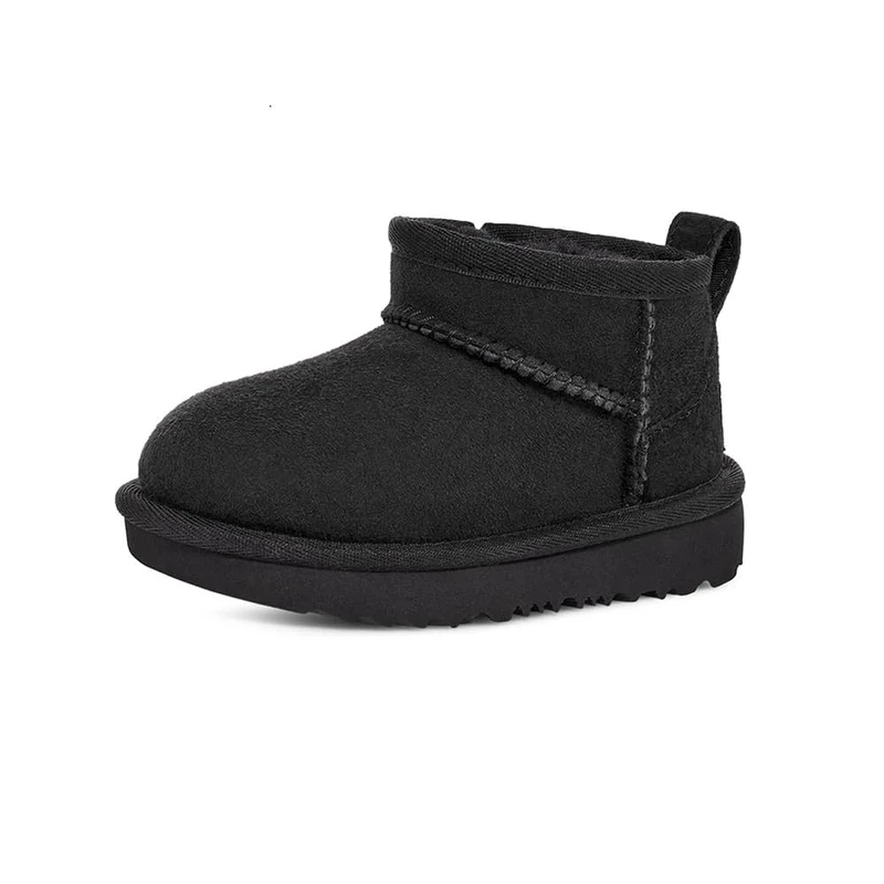 UGG Kids Classic Ultra Mini Platf bootsGirl, Black, 3 UK