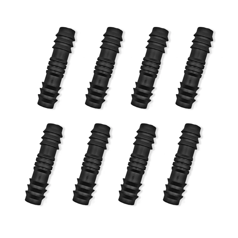 LICQIC 13 mm (1/2 Inch) Pipe/Hose Irrigation Connectors, Garden Irrigation Fittings, Soaker Hose Connectors, 8 Pcs Straight