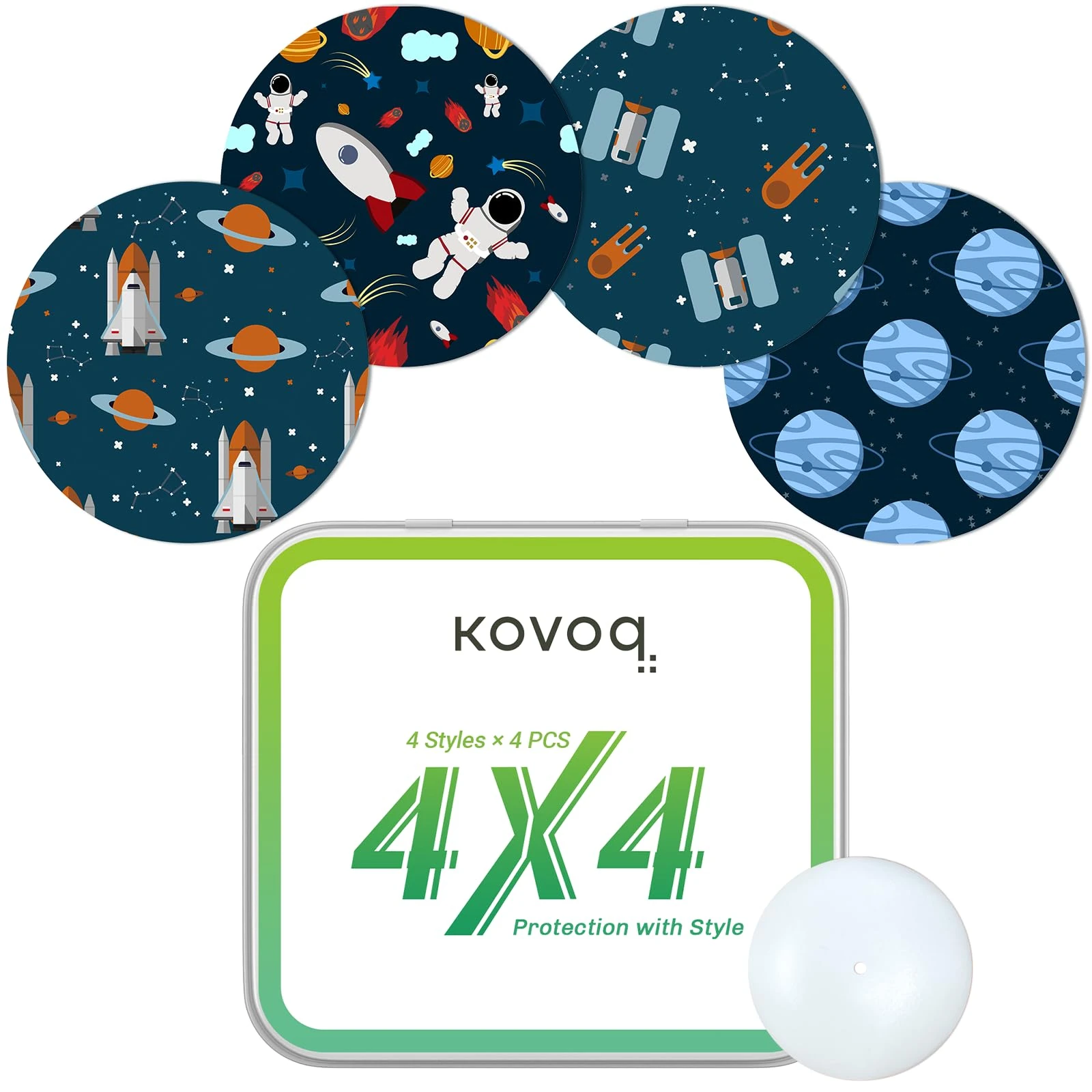 Kovoq Adhesive Patches for Freestyle Libre 2 Sensor,16-Pcs Colorful Waterproof Sensor Covers for Kids Women Men,Sensor Tape Libre 1 with Aviation Style Pattern