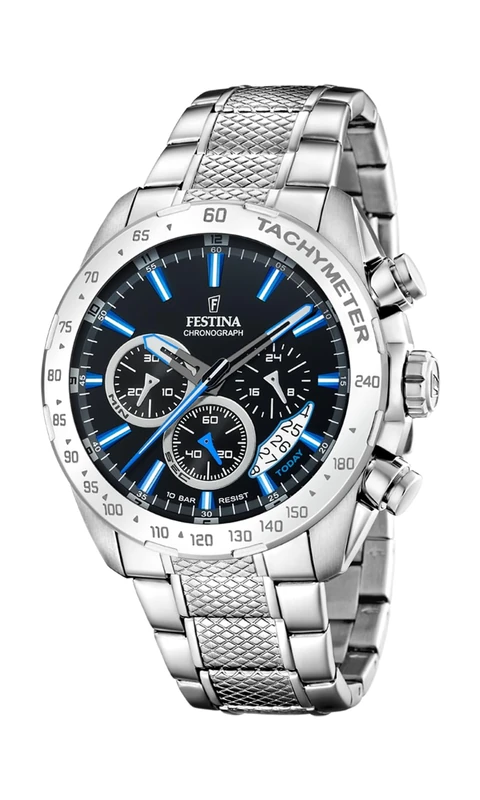 Festina Grandparent., Black - Blue, one Size, Dress Watch - Image 1