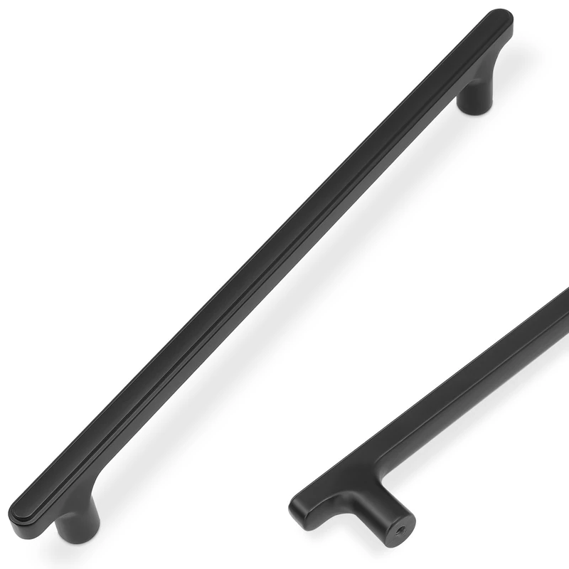 COTYKILEY 10 Pack 7.5 Inch(192mm) Matte Black Cabinet Handles Black Kitchen Cabinet Pulls Cabinet Door Handles Kitchen Cabinet Hardware