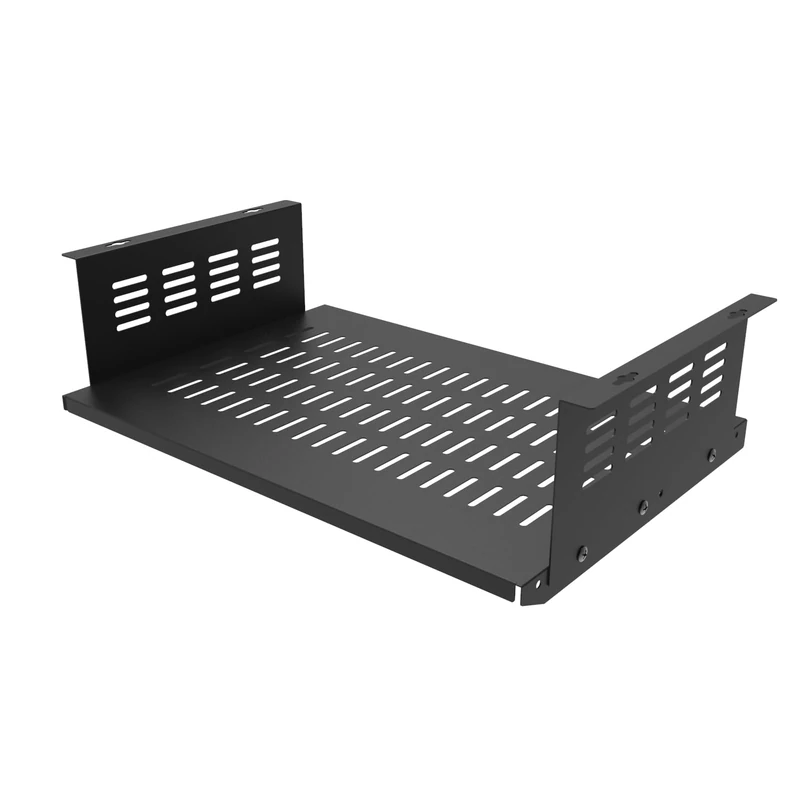 JINGCHENGMEI Under Desk Computer Mount for Small Form Factor SFF Computers and PCs, Product Using Space 17.3" x H 4" x D 12", Compatible with PlayStation 4, PS4 Slim, PS4 Pro for Under Desk Gaming