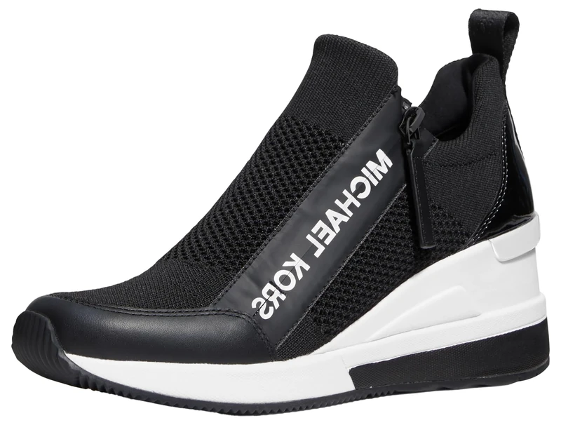 Michael Kors Willis Wedge Trainer Sneaker Black