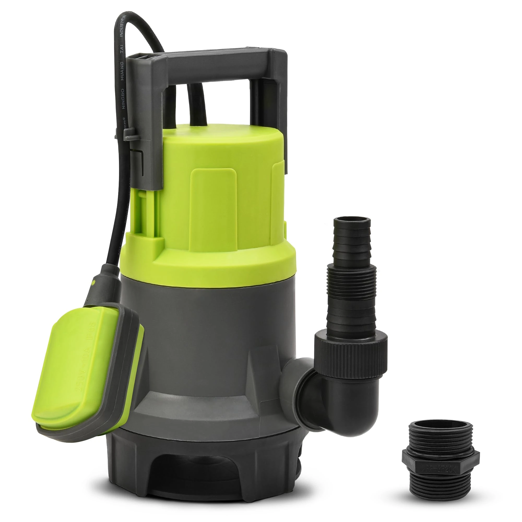 VEATON 400W 13000L/H Electric Submersible Dirty Water Pump, Compact Utility Pump with Float Switch and Hose Connector, Drain Water from Basement Garden Pond Swimming Pool Hot Tub