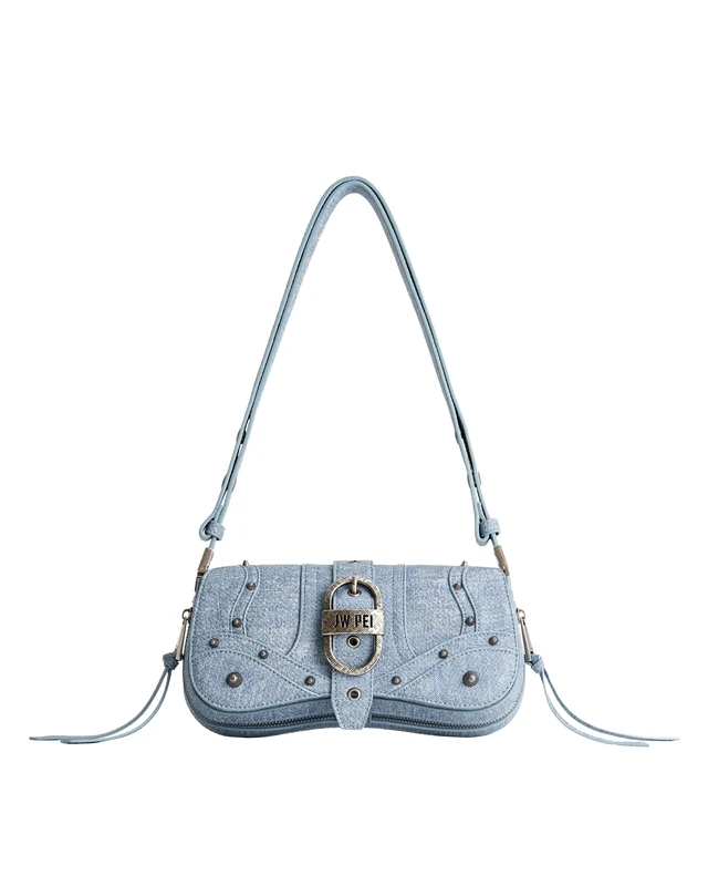 JW PEI Women's Joy Shoulder Bag - Buckle Denim Blue