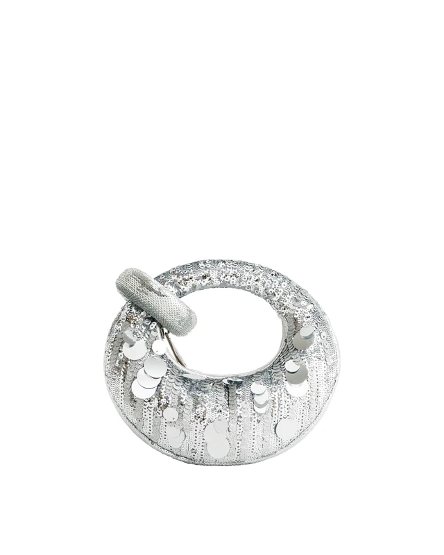 JW PEI Women's Abacus Top Handle Bag - Metallic Sequin Silver - Mini