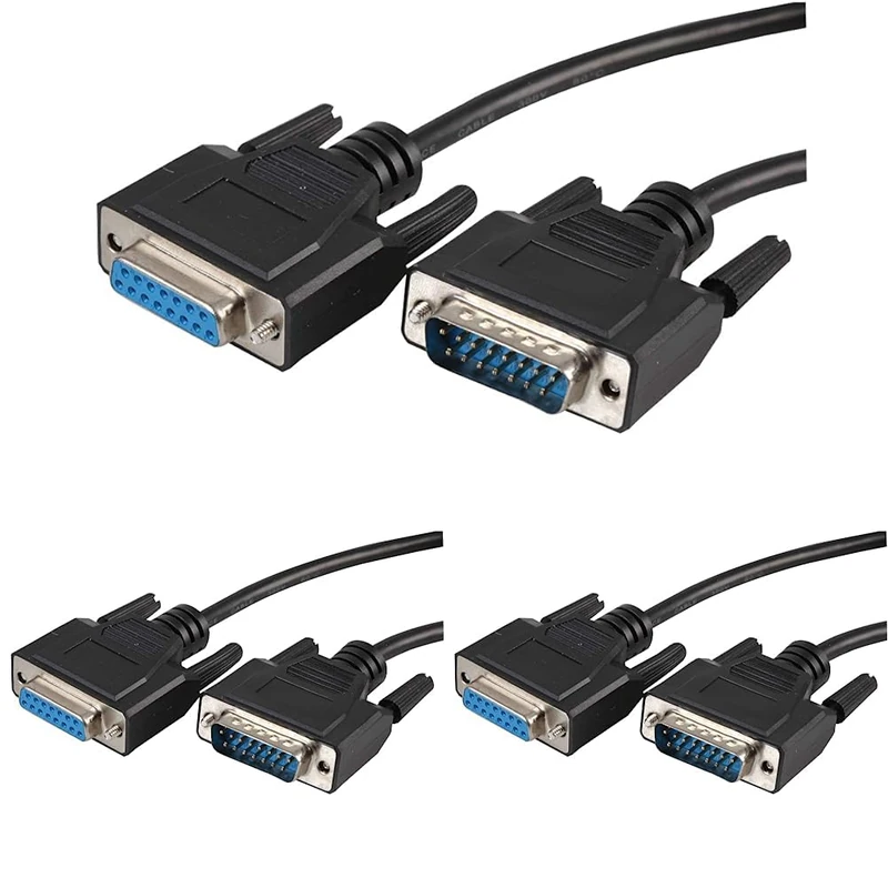 Pro Signal PS11246 15 Pin D Sub (DB15) Male to Female Lead, 2m (Pack of 3)