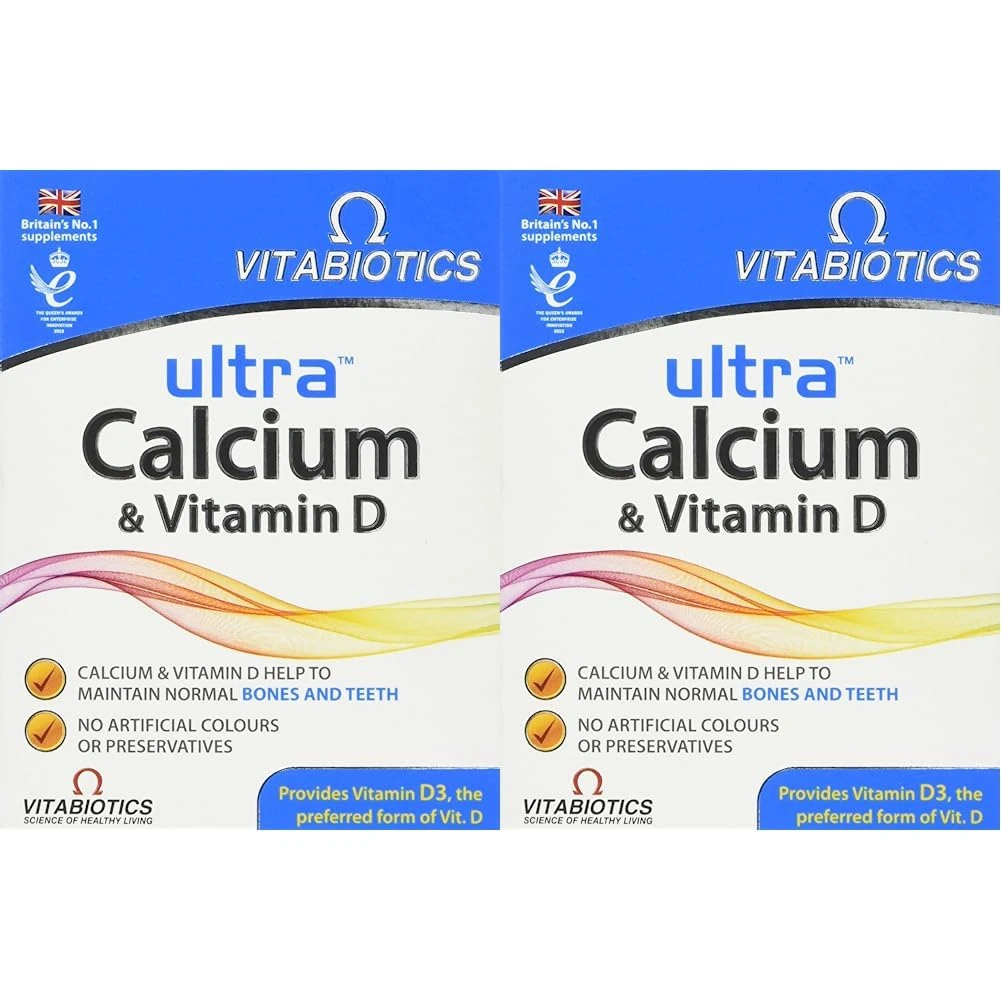 Calcium and Vitamin D Tablets, Vitabiotics Ultra (Pack of 2)