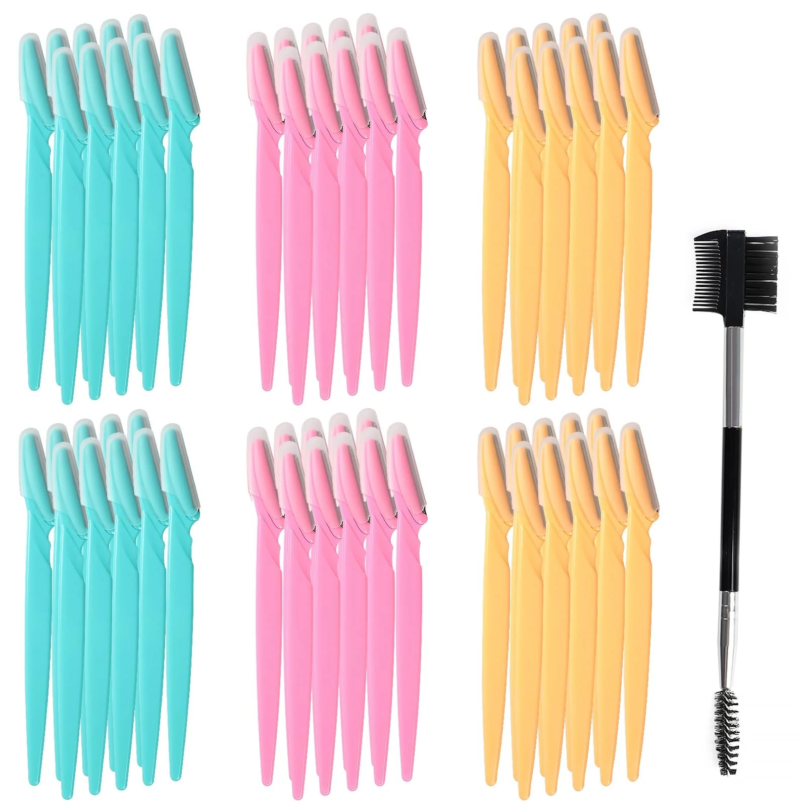 60pcs Eyebrow Razors Women,Dermaplaning Blades for Face,Hair Remover Shaver, Exfoliating Dermaplaning Tool Blades Shaver Trimmer Shaper for Women and Men