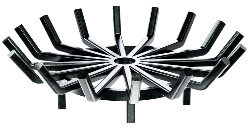 IDZO 27in Fire Grate Log Grate Wrought Iron Fire Pit Round Spider Wagon Wheel Firewood Heavy Duty Bar Fireplace Stove Burning Rack Holder 4Legs Black