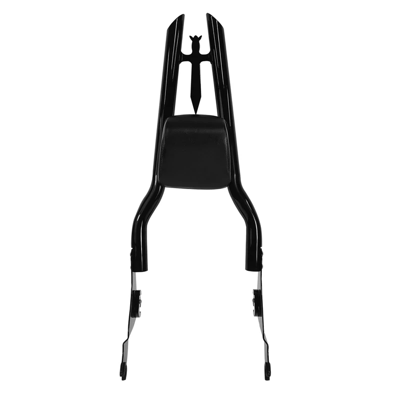 30" Height H Black Sissy Bar, Detachable Passenger Backrest Rear Pad Compatible for Harley Davidson Touring Models 2009-2023 Street Glide Road Glide Electra Glide Road King
