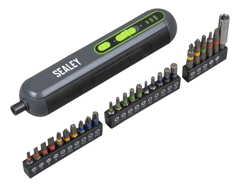 Sealey 4V Cordless Screwdriver with 25pc Bit Set - CP4VSD