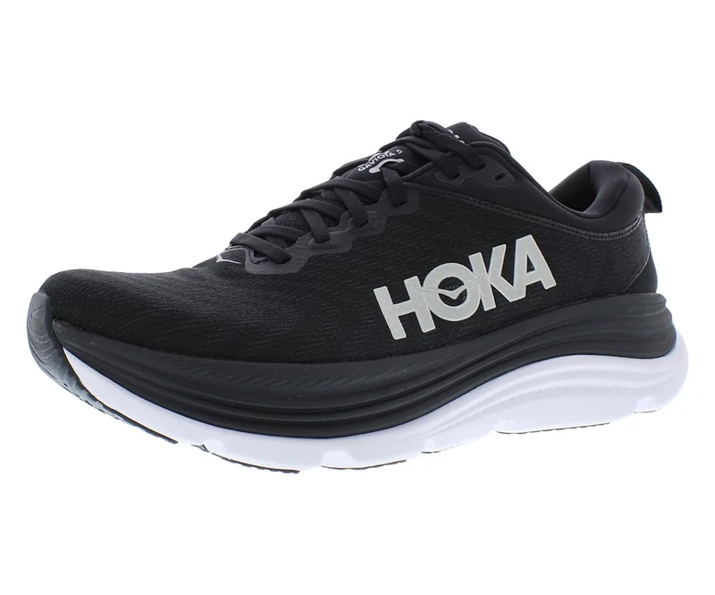 Hoka ONE ONE Womens Gaviota 5, Black/White, 10