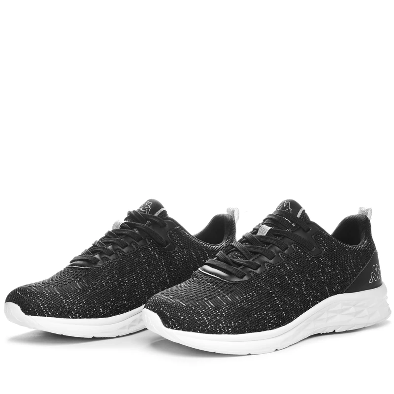 Kappa ROSTIEW Logo, Women's Running Shoes, Black-Grey Silver, 41 EU/UK 7, Black Grey Silver, 8.5 UK