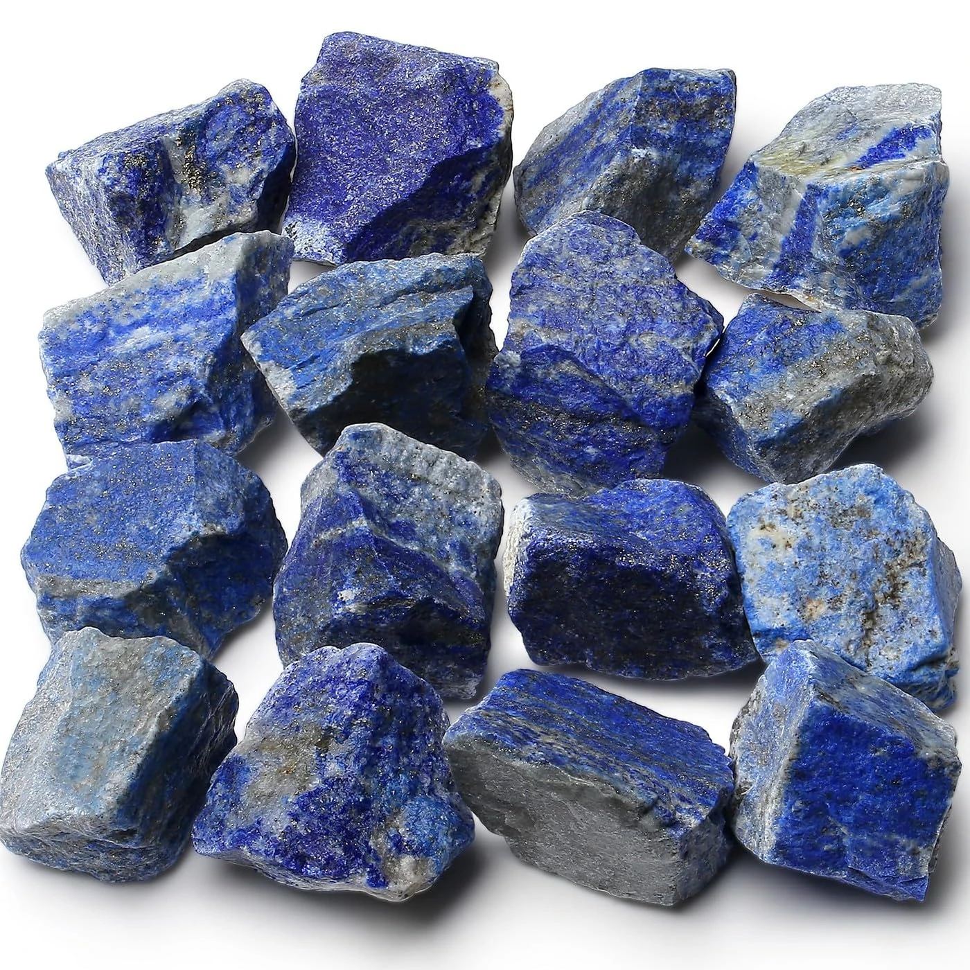 XIANNVXI Lapis Lazuli Crystals Natural Raw Crystal Rocks Rough Stones 1" Bulk Reiki Healing Gemstones Tumbling Cabbing Fountain Rocks 0.45lb